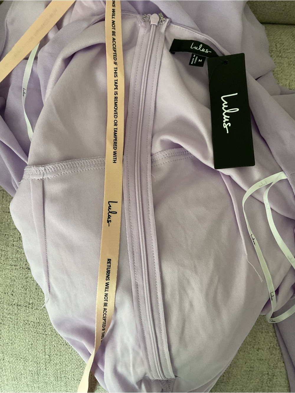 Lulus Adeline Lavender One-Shoulder Scarf Column Ruched Chiffon Maxi Dress M - Picture 10 of 13
